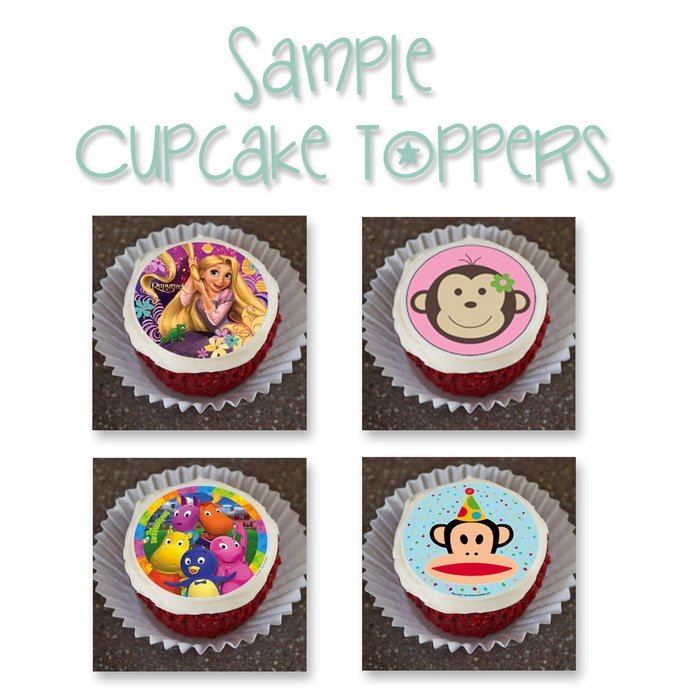 Baseball Edible Cupcake Toppers Decoration
