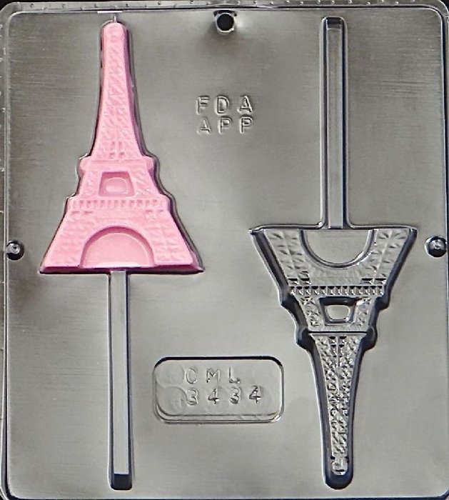 Eiffel Tower Paris Lollipop Chocolate Candy Mold 3434