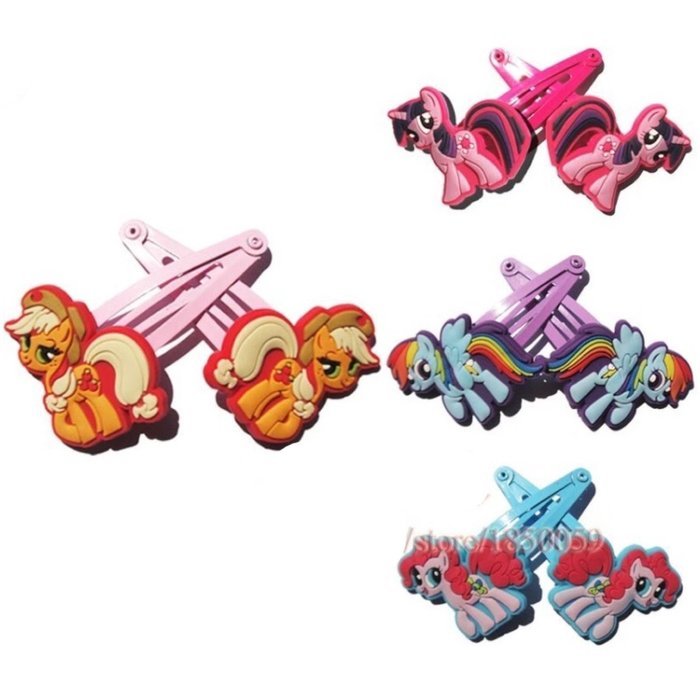 Charm My Little Pony Hair Clips 8 Pack Girl Birthday Party Favor