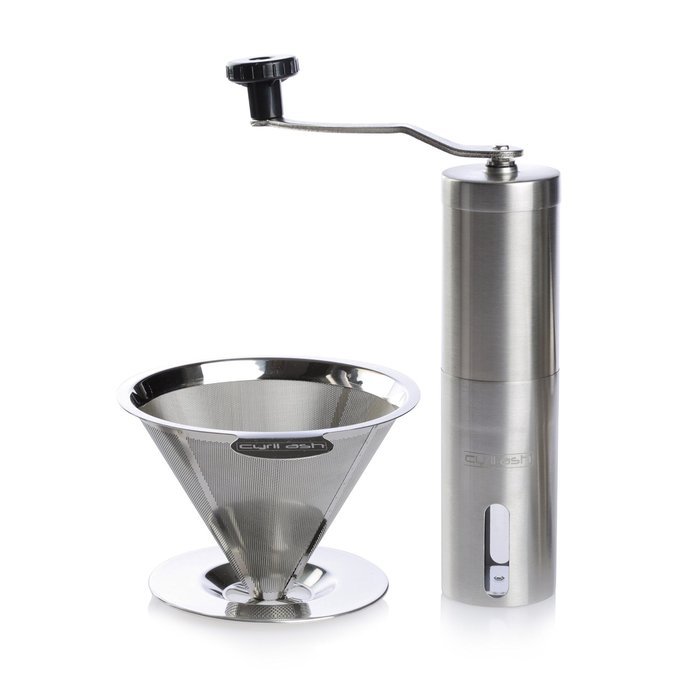 Cyril Ash Reusable Burr Manual Coffee Grinder and Pour Over Coffee Maker N5
