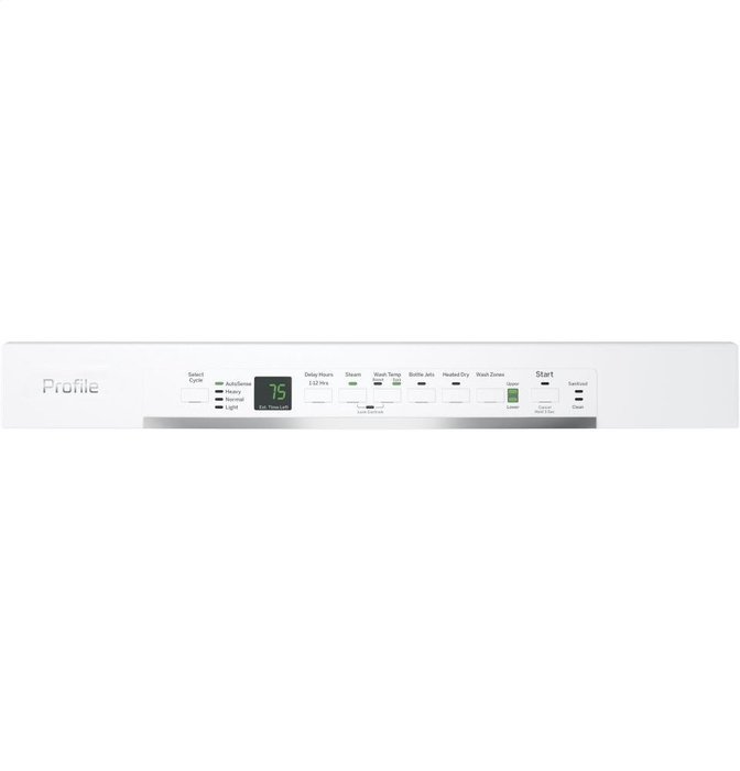 GE Profile 24" White Built-In Dishwasher N8