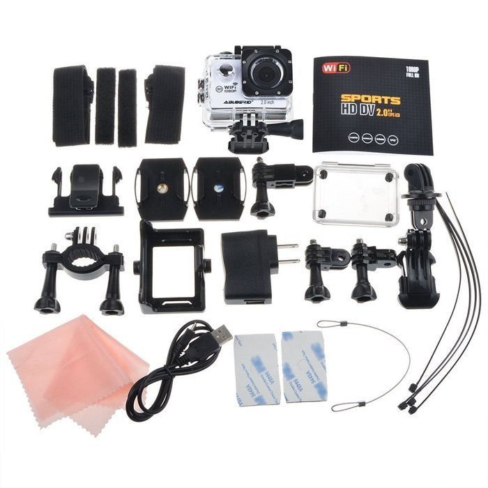 ABLEGRID AG4000 30-meter Waterproof 12MP 2.0 inch WIFI 1080P HD Sports Action Camera with 170&deg; wide Angle Lens... N6