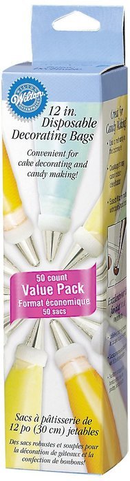 Wilton 12 inch Disposable Decorating Bag Dispenser Box, pack of 50 N2