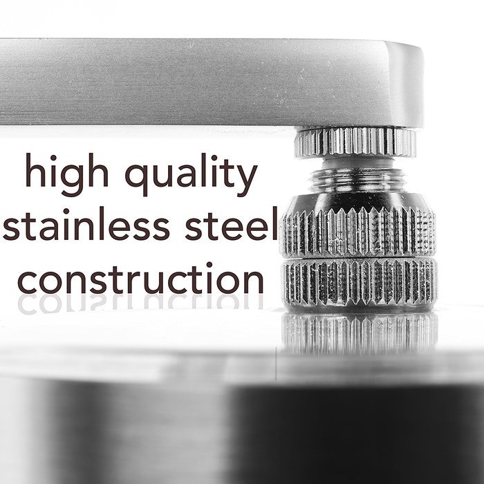 Manual Coffee Grinder - Premium Heavy Duty for Precision Grind - Brushed Stainless Steel - Hand Crank Conical... N5