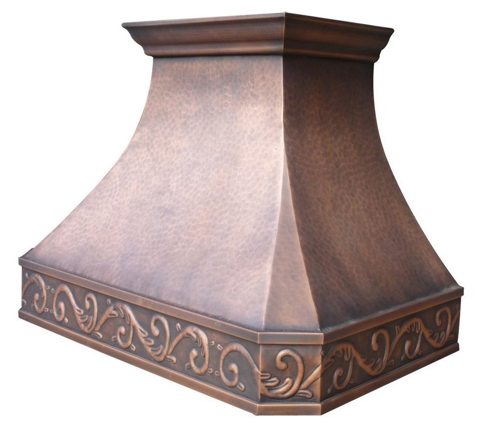 Copper Best H3 362127L Copper Vent Hood with Liner Wall Mounted 30 inch