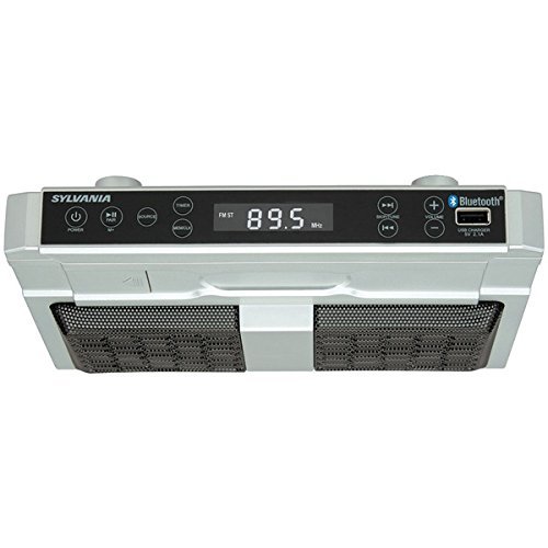 New SYLVANIA SKCR2810BT Bluetooth Under-Cabinet Kitchen Radio