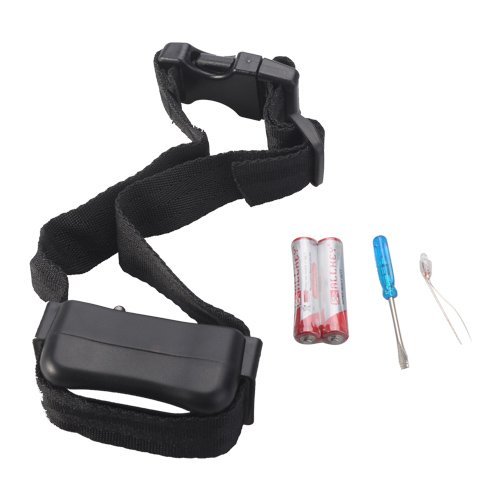 Electronic Ultrasonic & Static Bark-Control Adjustable Dog Collar No-Bark Collar - Black