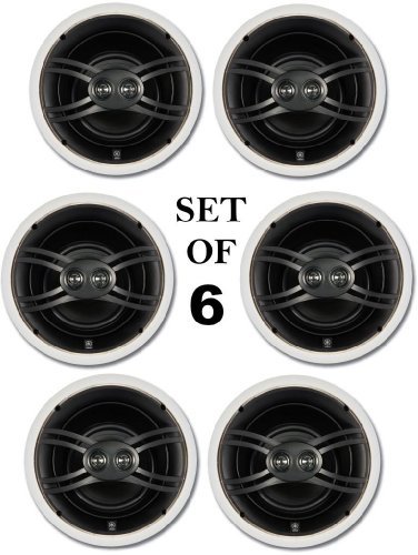 Yamaha NSIW280CWH3P Set of 6 Easy-to-install In-Ceiling 3-Wa N3