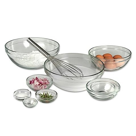 Tempered Glass Mixing Bowls (Set of 10) N4