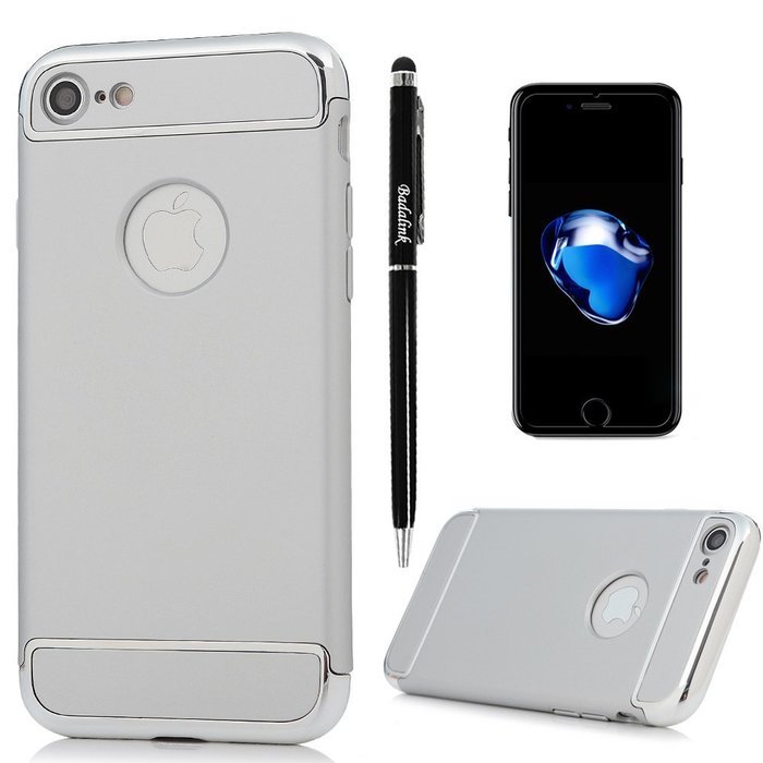 iPhone 7 Case (4.7 inch) - 3 in 1 High Impact Shockproof Anti-slip Lightweight Bumper Plating Frame Oleophobic... N4