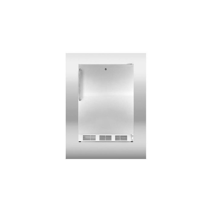 Summit AccuCold ALB751LCSS 24" 5.5 Cu. Ft. Built-In Undercounter All Refrigerator with Automatic Defrost Deep...