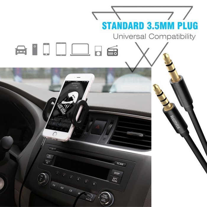 Nkomax 3.5mm Audio Cable Male to Male Gold Plated AUX Cable with In-line Remote Control Dual Male Extension Cord... N3