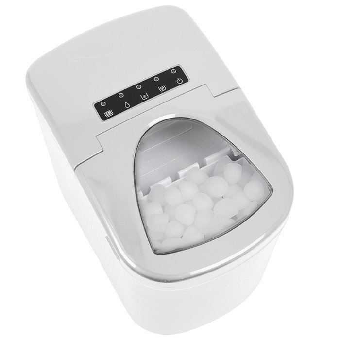 Ivation IVA-ICEM15SIL Portable Ice Maker with Easy-Touch Buttons for Digital Operation, Silver N16