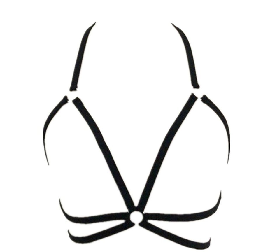Underwear, PHOTNO Alluring Women Harness Bra Elastic Cage Bra Strappy Hollow Out Bra Bustier N2