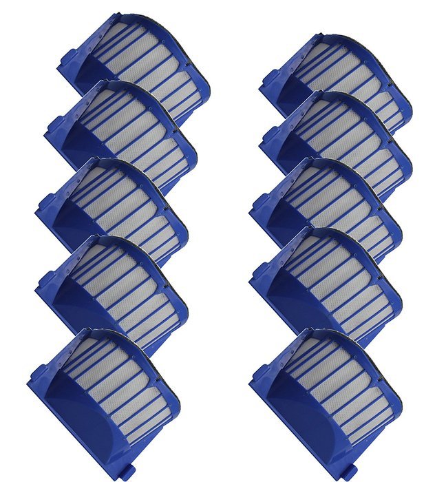 Ashon Replacement Filters For iRobot Roomba 500/600 Series Aerovac 536,550,551,552,564 (10) N3
