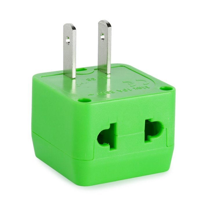Yubi Power 2 in 1 Universal Travel Adapter with 2 Universal Outlets - Built in Surge Protector - 5 Pack - Green... N6