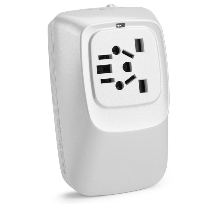 Yubi Power Dual Outlet Travel Adapter with 2 Universal Outlets - Built In Surge Protector and Neon Light Indicator... N29