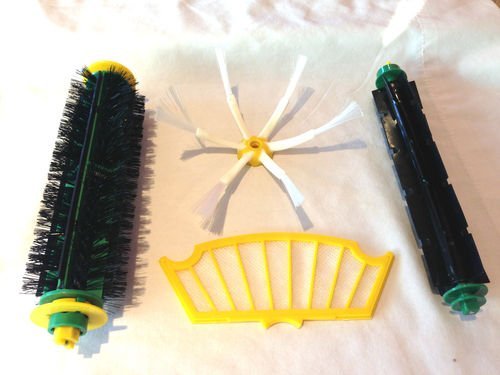Irobot Bristle & Beater Brush + Filter + 6 Spoke Side Brush Set for Irobot for the 500 and 600 Series