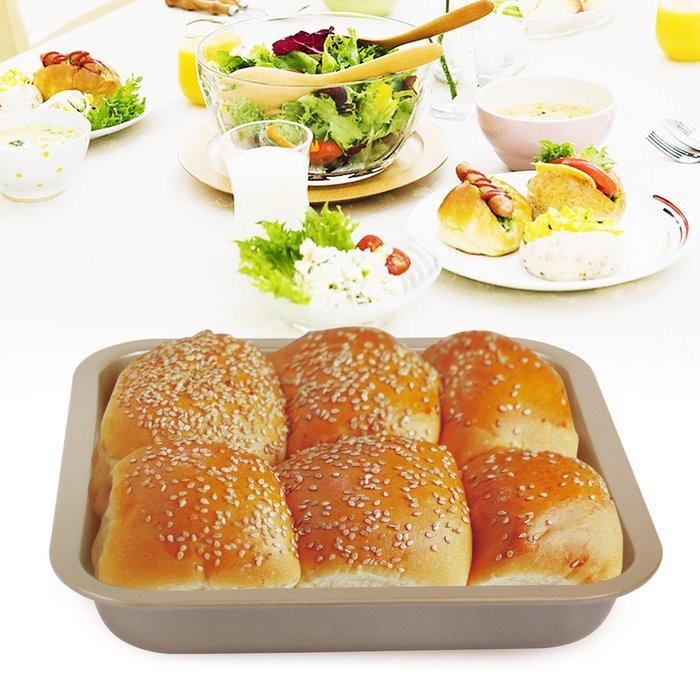 Yilove Square Cake Pan, Non-stick Silicone Baking Mold, 9 inch
