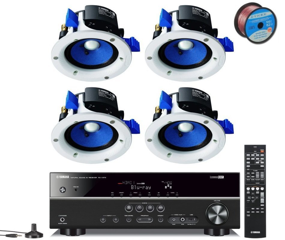 Yamaha RX-V367 3D-Ready 5.1-Channel 500 Watts Digital Home Theater Audio Video Receiver with 4K pass-through(set... N2