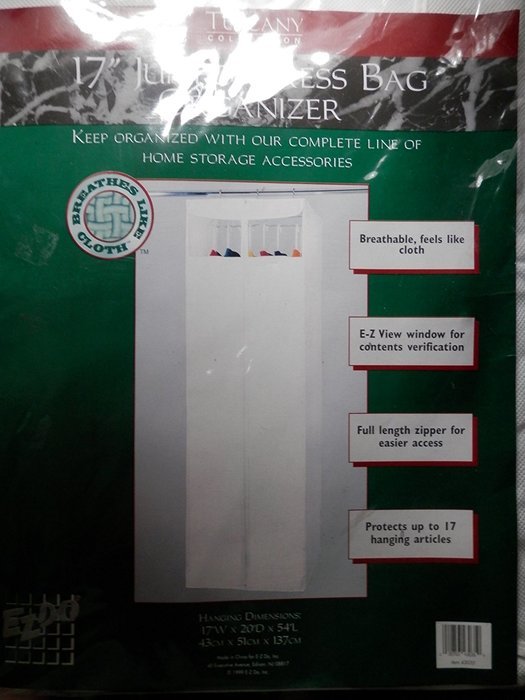 17" Jumbo Dress Bag Organizer N2