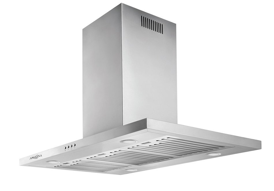 Ancona Aero Island IV 630 CFM Island Mount Range Hood, 36-Inch
