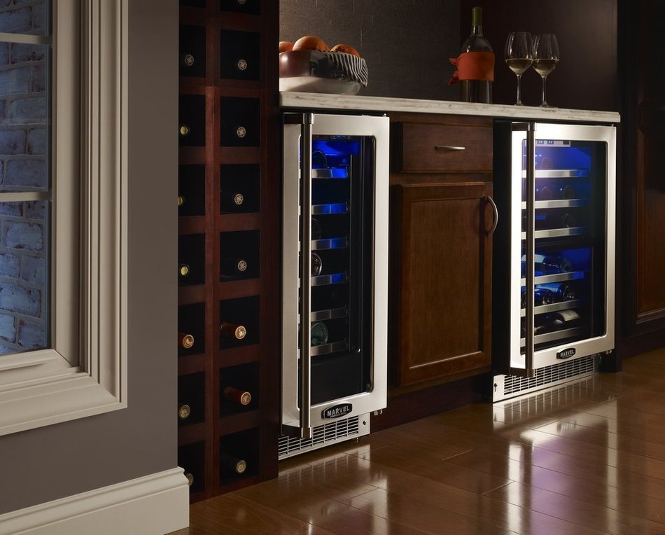 Marvel MPRO6DZE-BS-LR 24-Inch Professional Dual Zone Wine Cellar N2