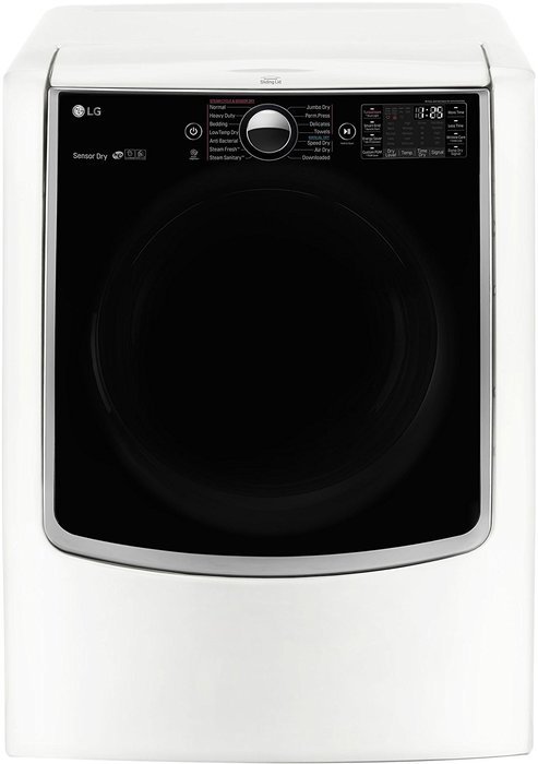 LG DLGX9001W 29" Energy Star Front Load Gas Dryer with 9 cu. ft. Capacity in white