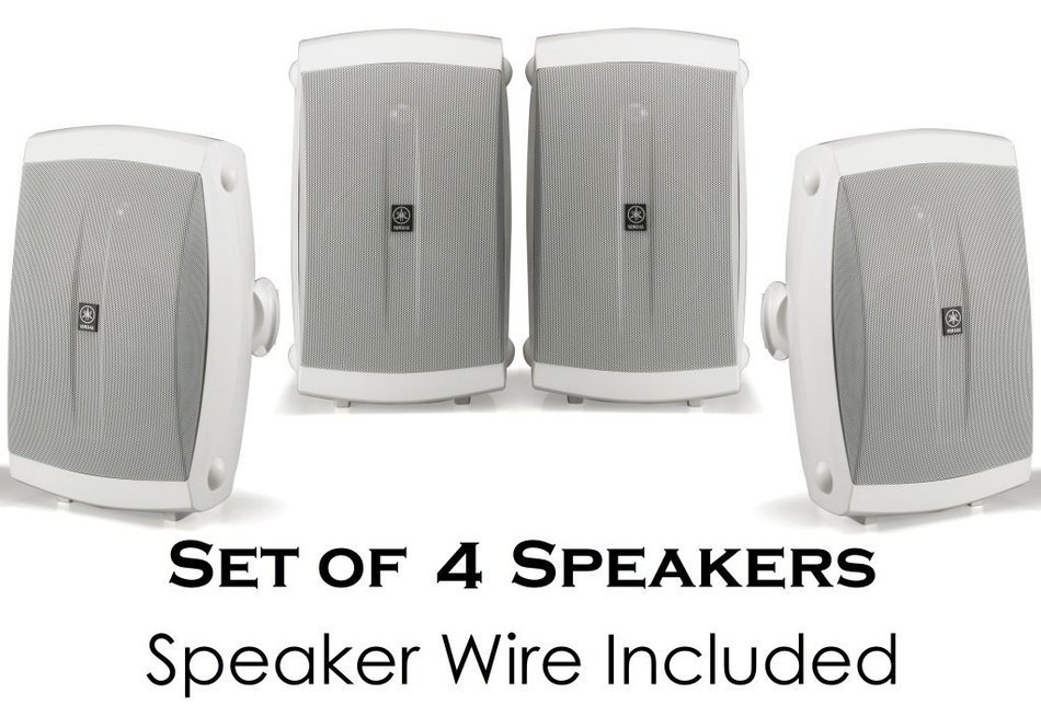 Yamaha All Weather Indoor & Outdoor Wall Mountable Natural Sound 130 watt 2-way Acoustic Suspension Speakers (... N4