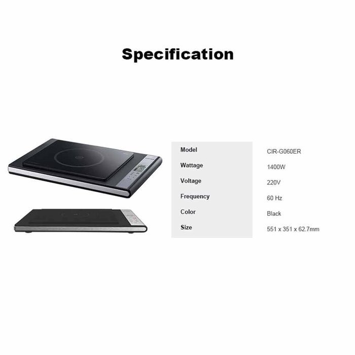 CUCHEN IH Induction Electric Range Single burner Cooktop Ceramic CIR-G060ER & Exclusive Simple English User's... N2
