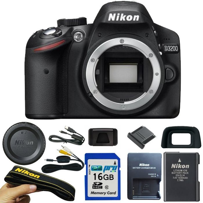 Nikon D3200 Digital SLR Camera Body + I3ePro 16GB SDHC Card