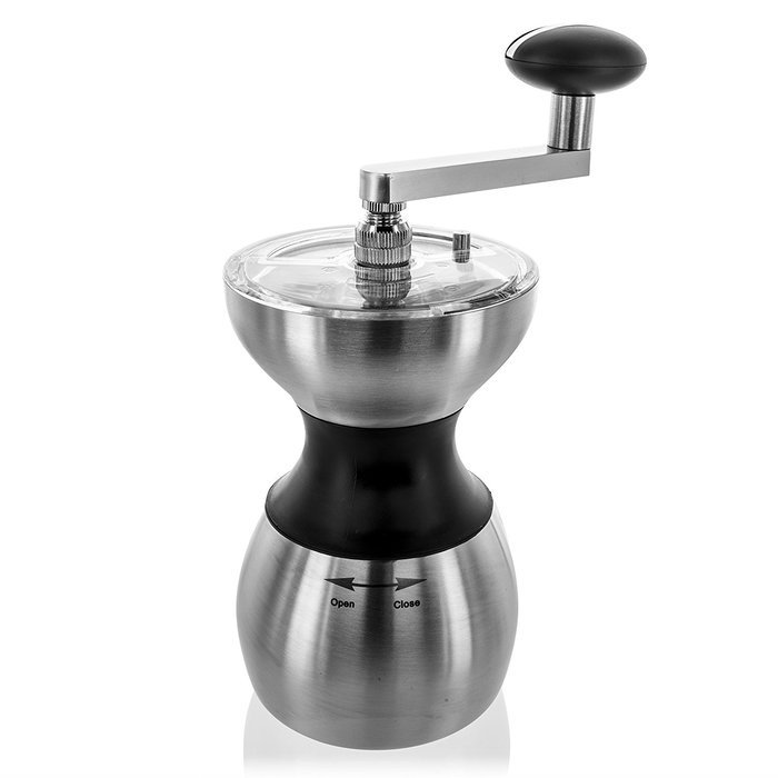 Manual Coffee Grinder - Premium Heavy Duty for Precision Grind - Brushed Stainless Steel - Hand Crank Conical... N7