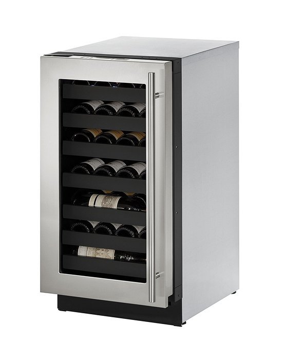 U-Line U3018WCS01A Built-in Wine Storage, 18", Stainless Steel