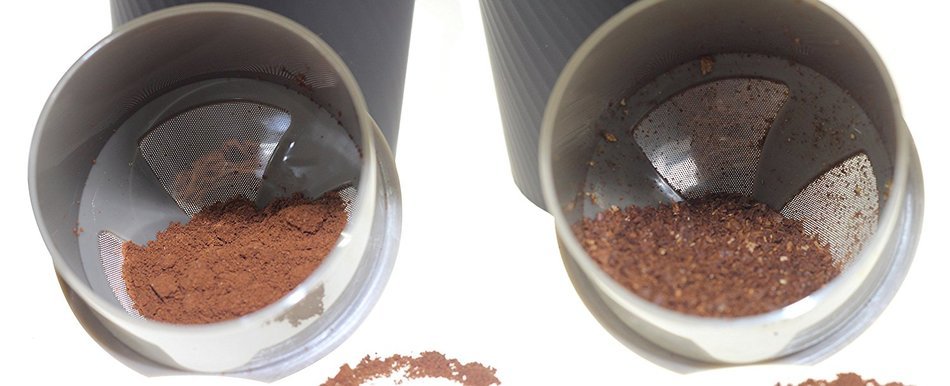 Portable Burr Manual Ceramic Adjustable All in One Coffee Grinder Mug (black) N7