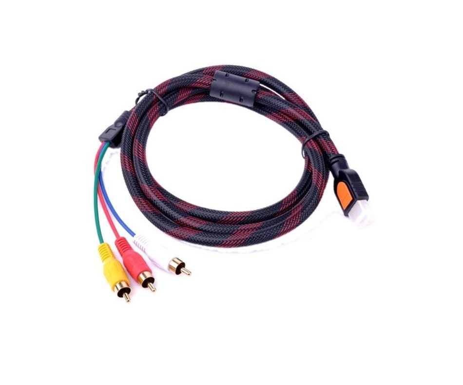 5 Feet 1.5m Hdmi Male to 3rca 3 RCA RGB Video Audio Av Cable N10
