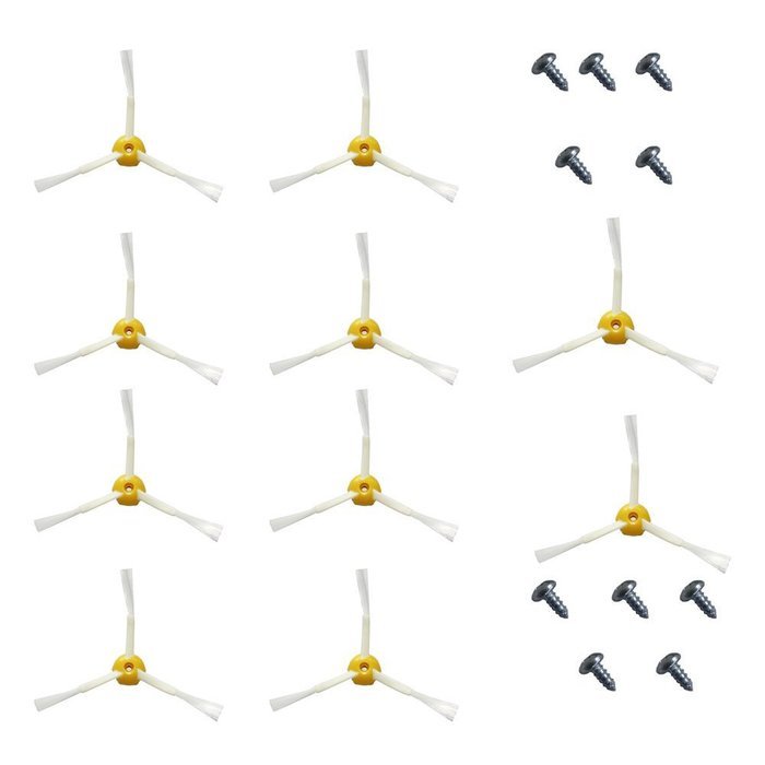CIMC LLC Side Brush for iRobot Roomba Vacuum Cleaner 500 600 700 Series - 10 Pack with 10 Free Screws