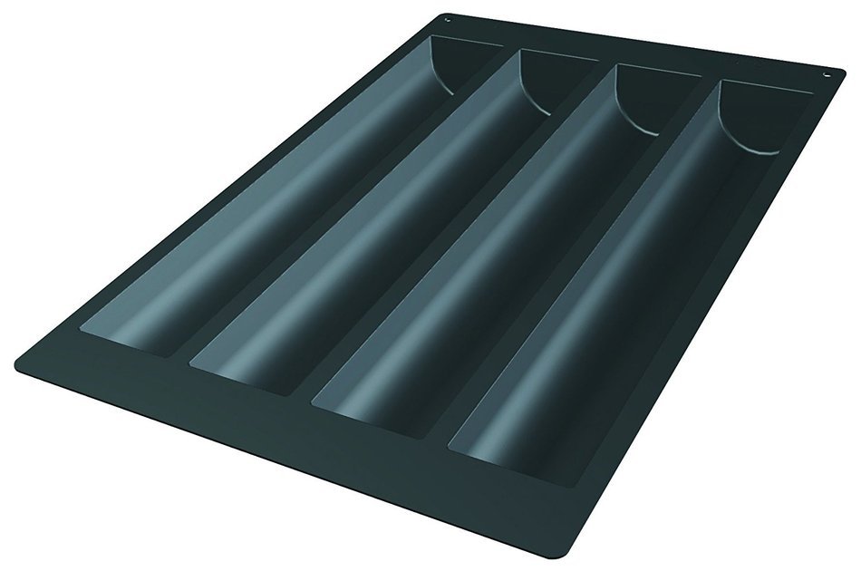 Lekue Professional Baking 54 Cavities Canele Bordelais Mold, 23.6" x 15.7", Black N2