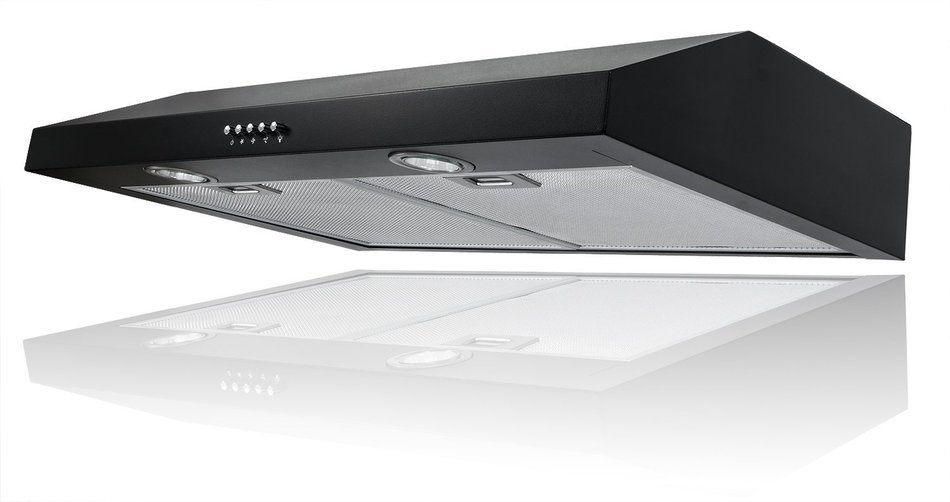 AKDY 30" Black Stainless Steel Under Cabinet Kitchen Range hood Grease Filters
