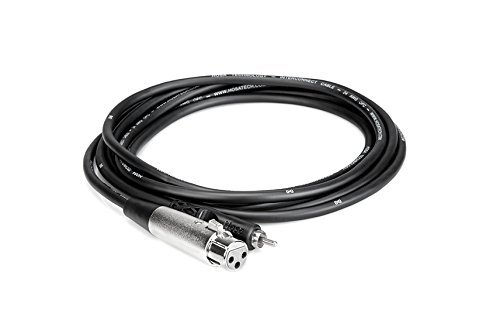 Hosa XRF-110 XLR3F to RCA Unbalanced Interconnect Cable, 10 feet