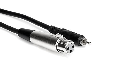 Hosa XRF-110 XLR3F to RCA Unbalanced Interconnect Cable, 10 feet N2