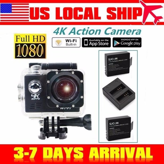 Uphig Full HD 1080P 4K@30fps SJ8000 WIFI Sony IMX179 16MP 2.0inch LCD 170 Degree Wide Angle Sport Action Camera... N6