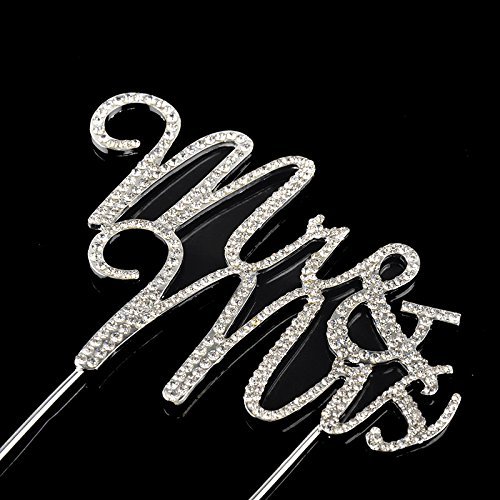 Lulu Sparkles LLC Crystal Rhinestone Bling Wedding Monogram Mr & Mrs Cake topper Wedding cake topper Bling Keepsake... N3