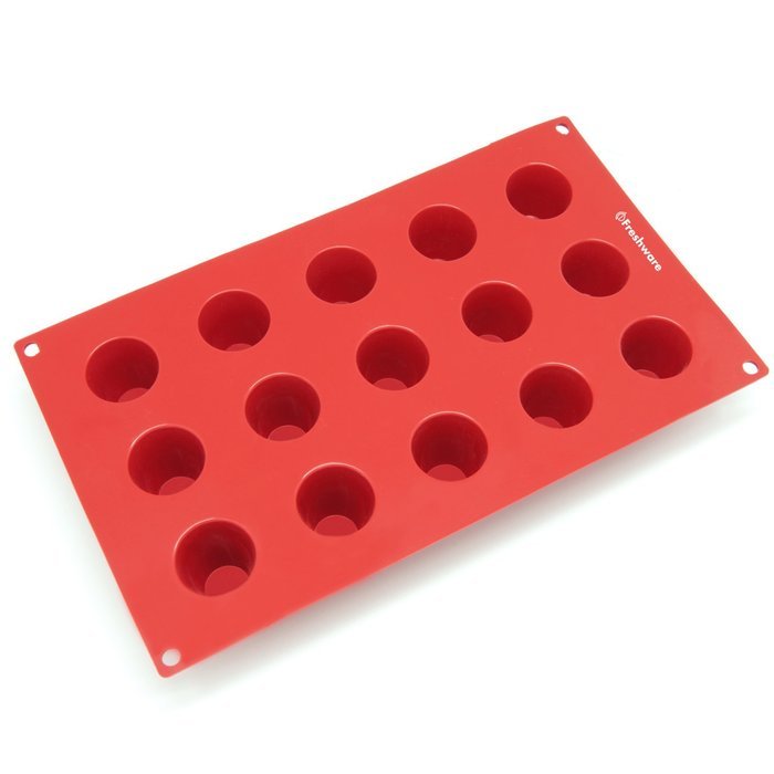 Freshware SL-105RD 8-Cavity Silicone Popover Muffin, Cupcake, Brownie, Cornbread, Cheesecake, Panna Cotta, Pudding... N4