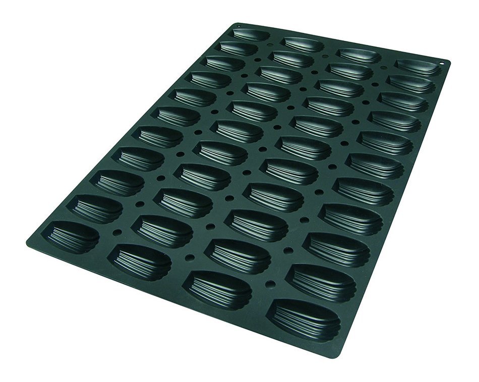 Lekue Professional Baking 54 Cavities Canele Bordelais Mold, 23.6" x 15.7", Black N4