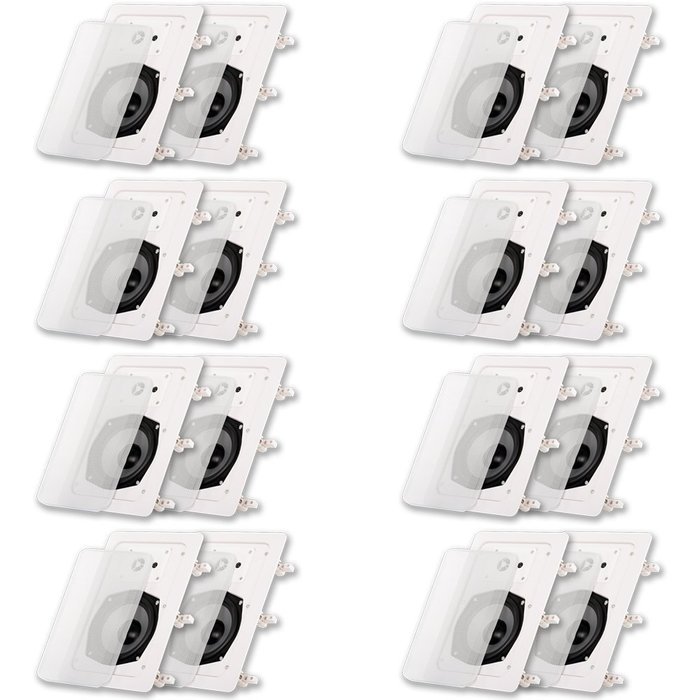 Acoustic Audio CS-IW530 In Wall Speakers 3 Way Home Theater 4000 Watt 8 Pair Pack CS-IW530-8PR