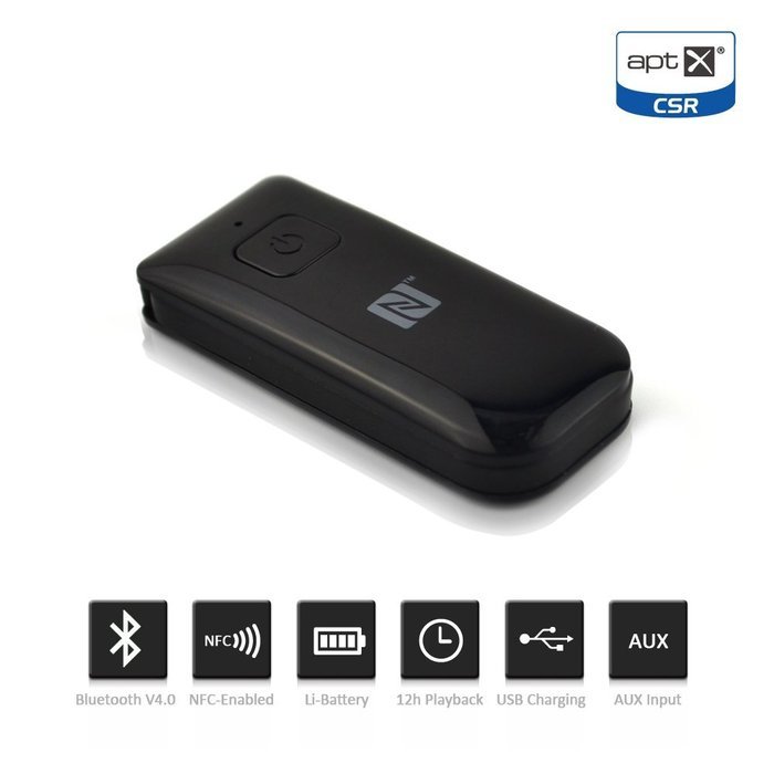 Disnix A6 Mini Wireless Audio Receiver 3.5mm Bluetooth V4.0 Car Stereo Adapter A2dp with Apt-x & NFC &ndash; Ideal for... N5
