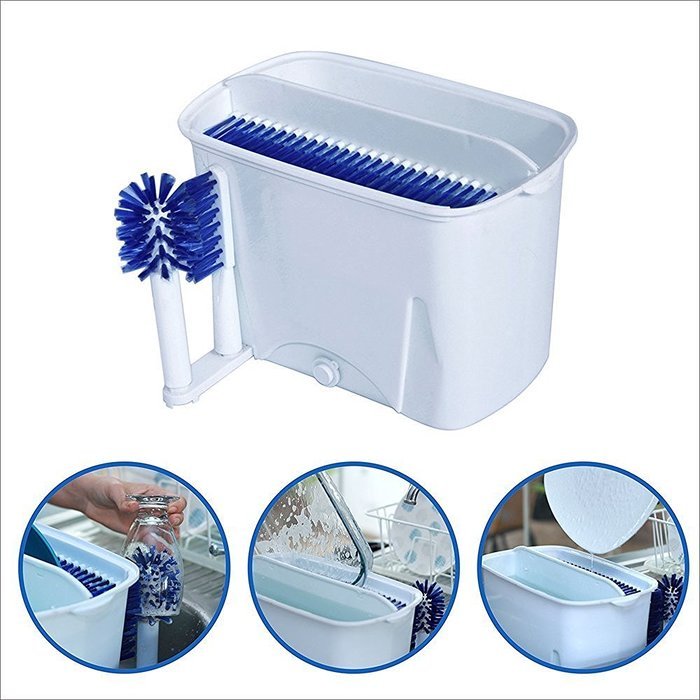 EasyGoDishwasher&trade; &ndash; Manual Portable Dishwasher &ndash; Easy to clean all size dishes and silverware. This dish scrubber...