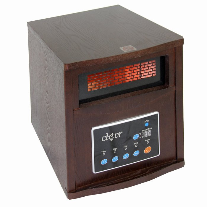 Clevr Portable Electric 1500w Infrared Heater Quartz Wood 1200 SQFT Fireplace N7