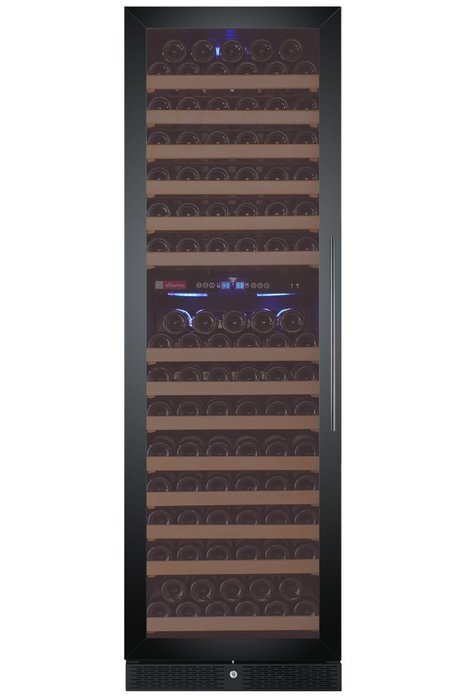 Allavino Classico Series 172 Bottle Dual-Zone Wine Refrigerator Left Hinge Black Glass Door