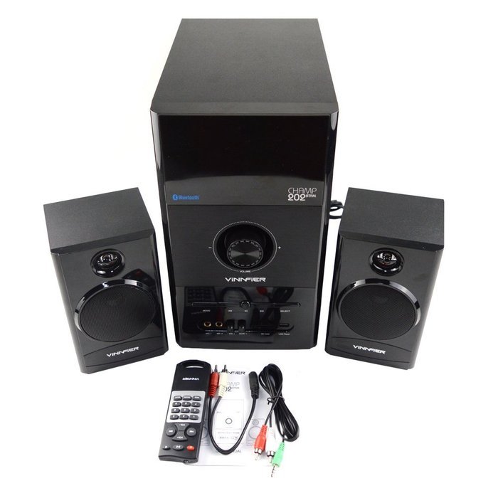 Yunmei JH2 Subwoofer 2.1 Speaker Sound System PC Home Desktop Audio Stereo Bluetooth speaker support SD card with... N11